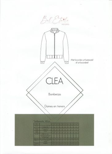 Patroon bomberjas voor dames en tieners - 'Clea' van Bel' Etoile - stoffen van leuven